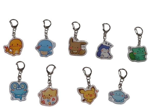 9 Cuties Acrylic Keychain Pokémon Characters – 1"