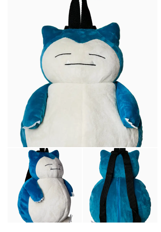 Backpack Pokémon 3D Plush - Snorlax