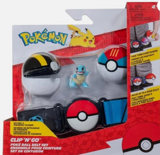 Pokémon Clip N Go Belt Set – Squirtle Edition