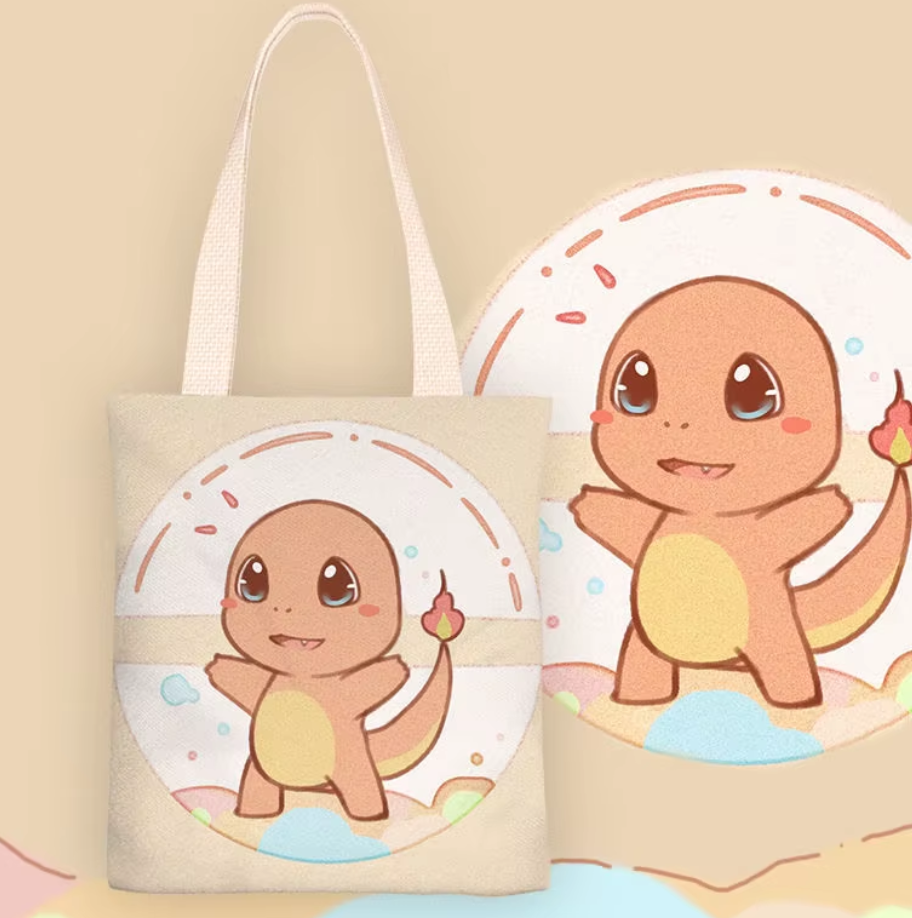 Cute Pokémon canvas bag reusable Tote & Fan-Favorite!