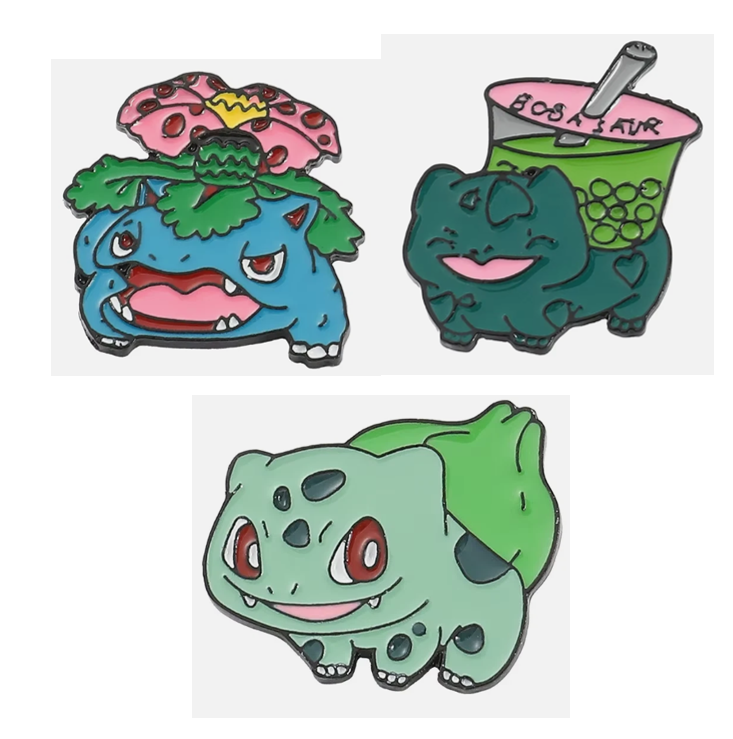 Collectible Pokémon Venusaur (1) and Bulbasaur (2) - Set of 3 Pins or Individually*