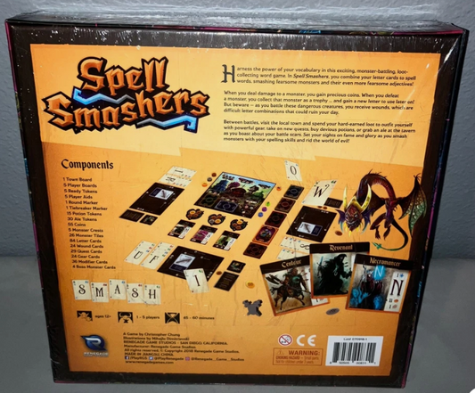 New SPELL SMASHERS BOARD GAME English
