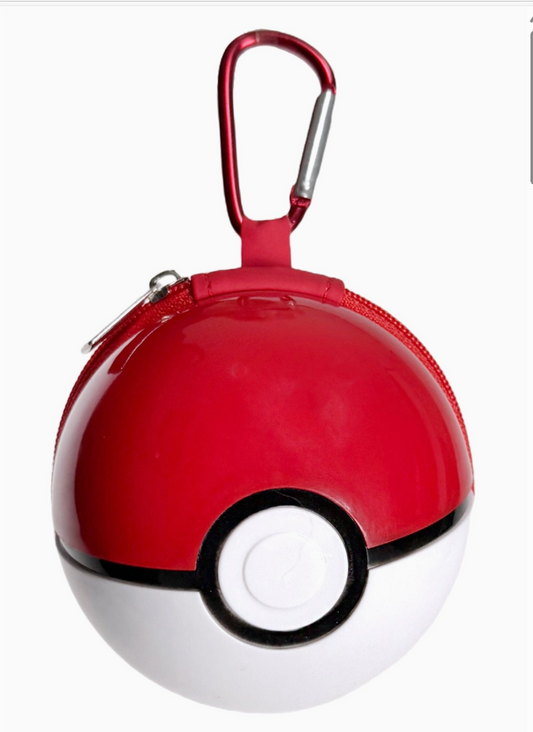Pokémon 3D Master Ball 3D Carabiner Red/White Zip Pouch