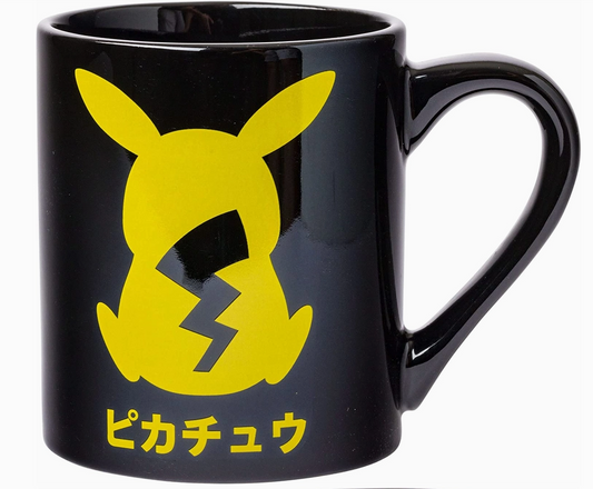 Pokemon Pikachu Silo 14oz Ceramic Mug - Black Ceramic