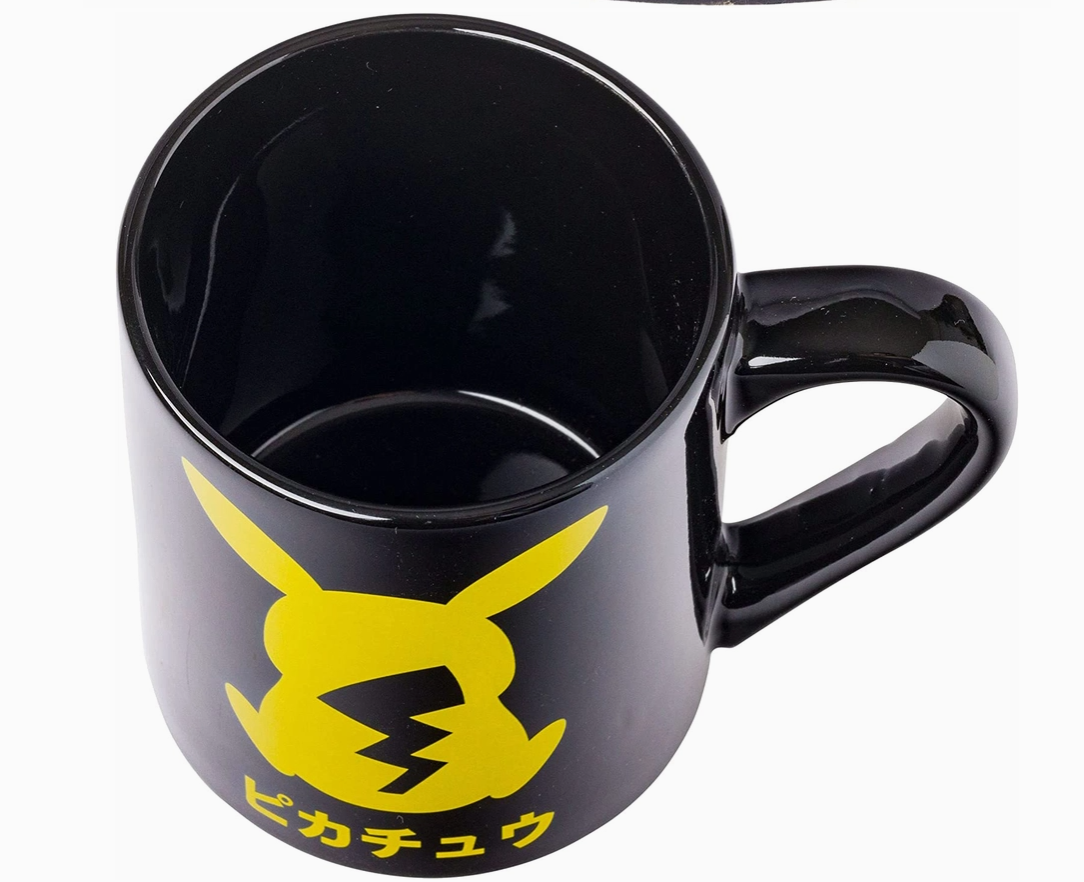 Pokemon Pikachu Silo 14oz Ceramic Mug - Black Ceramic