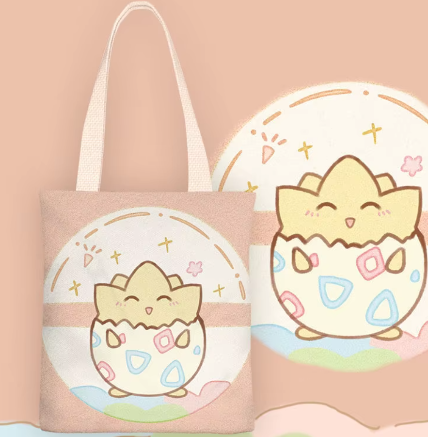 Cute Pokémon canvas bag reusable Tote & Fan-Favorite!