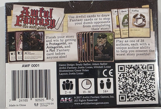 New - Awful Fantasy Card Game Awful Fantasy