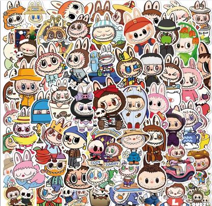 Waterproof  Labubu Stickers Cute Cartoon – 4 Unique Sets Choose Your Favorite or Full Collection