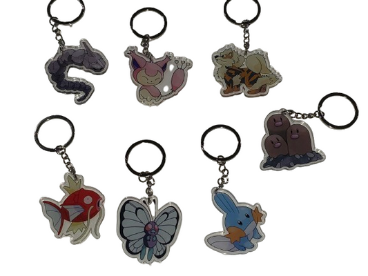 7 Favorite Pokémon Characters  2" Acrylic Keychain