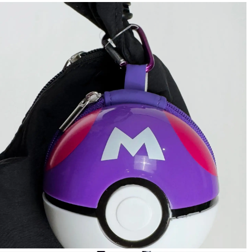 Pokemon 3D Master Ball 3D Carabiner Zip Pouch PUR