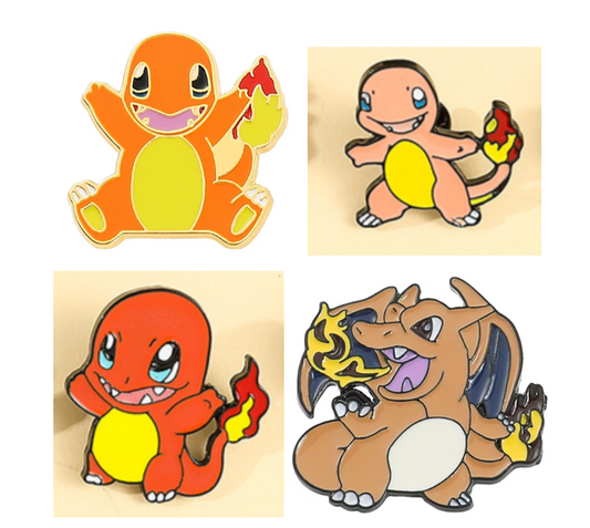 Collectible Pokémon Charmander and Charizard Set of 4 Pins or Individually*