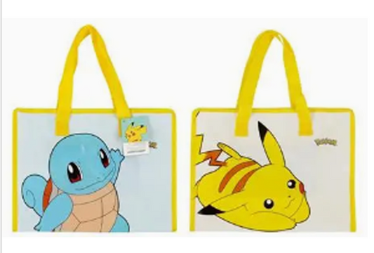 Pokémon-Pikachu and Squirtle -Double-Sided Multi-Use Tote