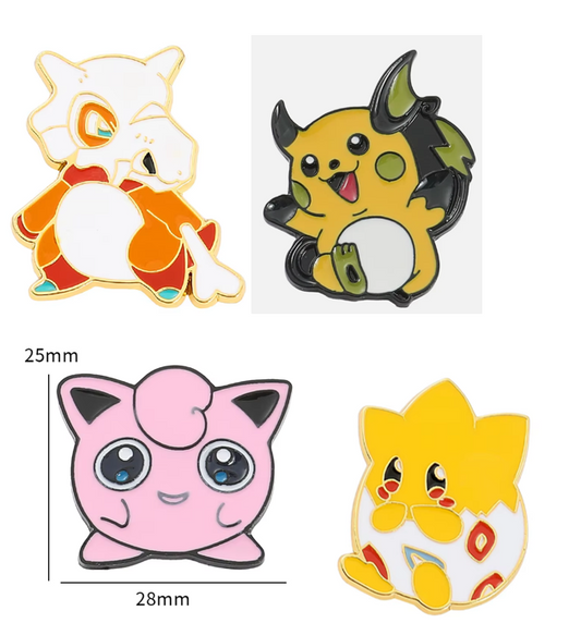 Collectible Pokémon Cubone, JIGGLYPUFF, Togepi, and Raichu Set of 4 Pins or Individually*