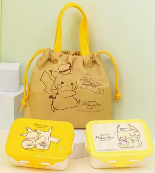 Lunch Box with Bag - 2-Storage Container -Pikachu