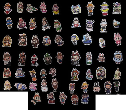 Waterproof Labubu Stickers Cute Cartoon – 4 Unique Sets Choose Your Favorite or Full Collection